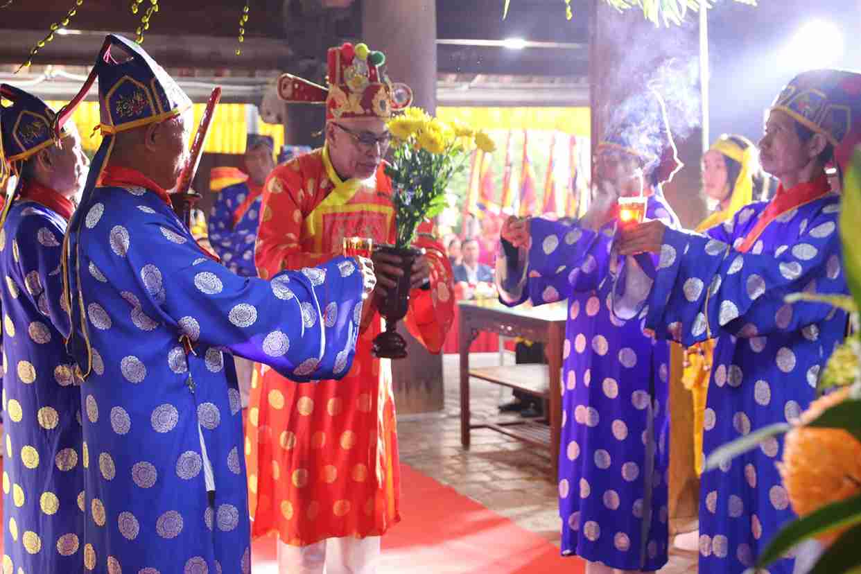 Solemn space of Keo Pagoda Ancestral Temple on the opening day. Photo: Keo Pagoda Ancestral Temple