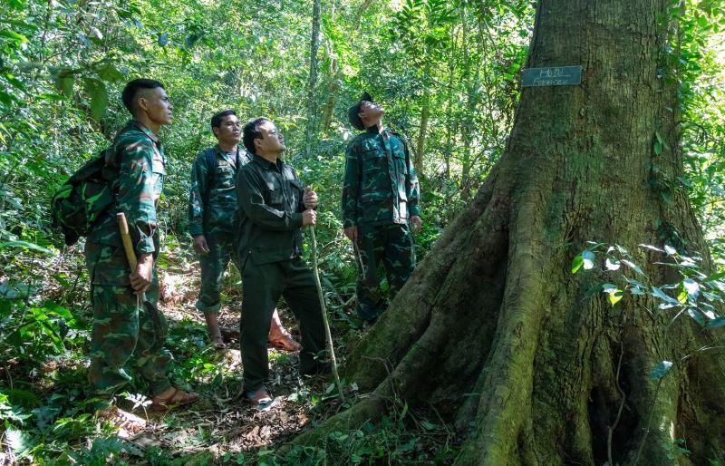 Special-use forest protection force in Nam Quang Tri during Tet. Photo: H.Nguyen