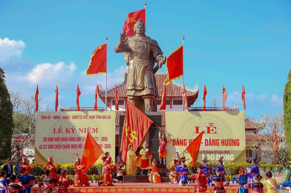 Gia Lai province solemnly celebrates the 255th anniversary of the Tay Son Farmers' Uprising (1771 - 2026) and the 237th anniversary of the Ngoc Hoi - Dong Da Victory (1789 - 2026). Photo: Hoai Phuong