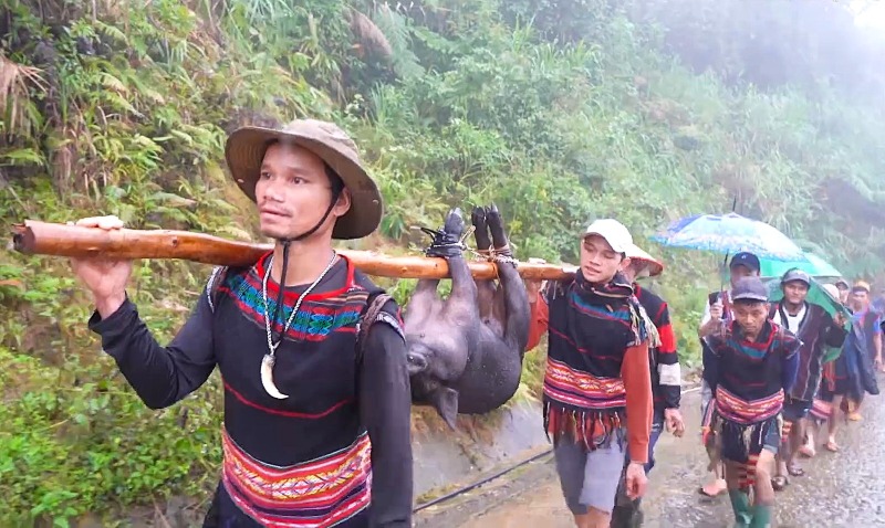 Bustling spring water trough festival of the Ca Dong people in Nam Tra My commune, Da Nang. Photo: Hoang Bin