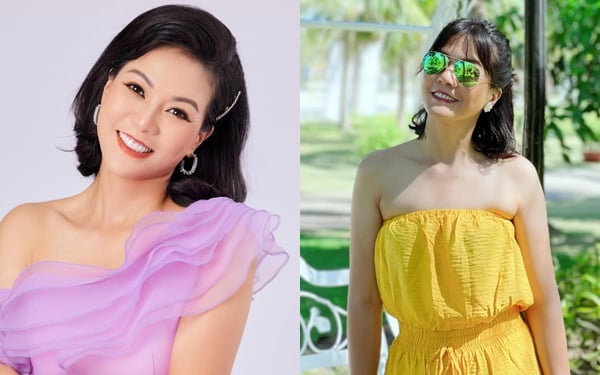 Former model Hoang Xuan once co-starred with NSND Quoc Khanh in the movie "Who will be the first visitor to the house this Tet?". Photo: NVCC