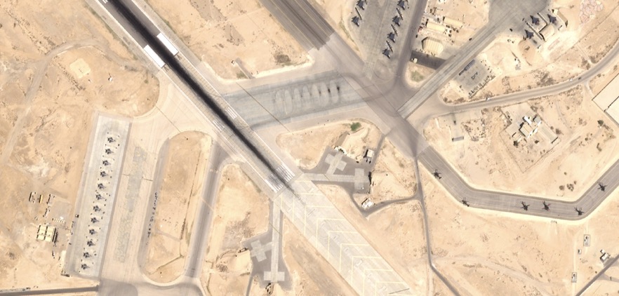 Fighter aircraft at a US military base in Jordan. Photo: Airbus