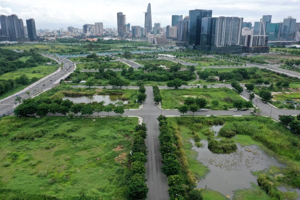 TPHCM quy hoạch 9 lô đất xây Trung tâm Tài chính quốc tế tại Thủ Thiêm.  Ảnh: Anh Tú