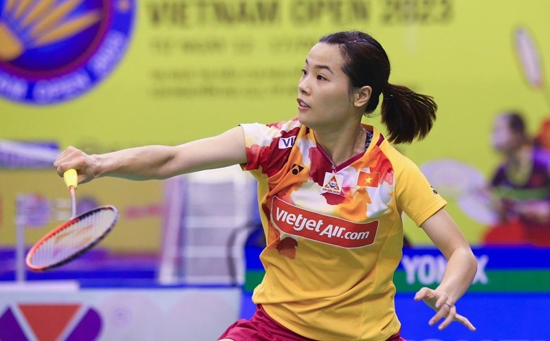 Badminton player Nguyen Thuy Linh has returned to training to prepare to participate in many international badminton tournaments after Tet. Photo: Thanh Vu