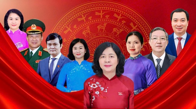 Politburo Member, Secretary of the Party Central Committee, Chairman of the Central Committee of the Vietnam Fatherland Front Bui Thi Minh Hoai; Member of the Party Central Committee, Vice Chairman - Secretary General Ha Thi Nga and 4 Vice Chairmen and members of the Presidium of the Central Committee of the Vietnam Fatherland Front were introduced to run for National Assembly deputies of the XVI term according to each constituency nationwide
