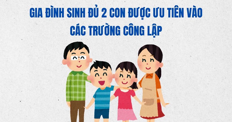 TP.HCM: Ưu tiên gia đình có hai con vào trường công lập