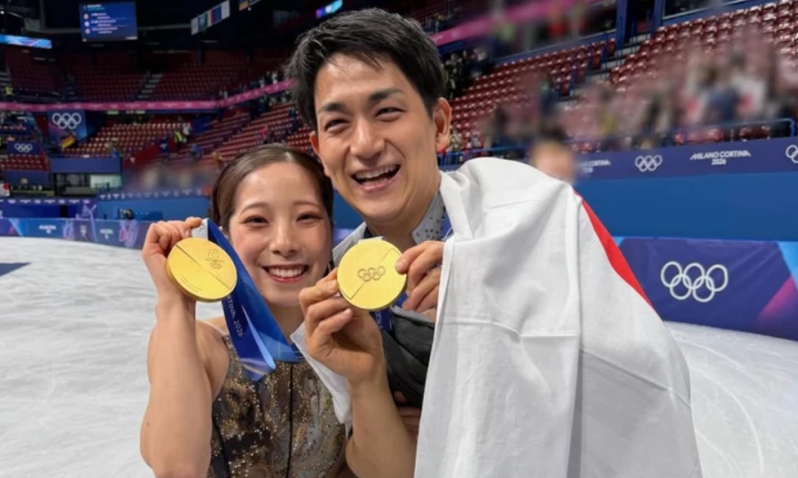 Miura Riku and Kihara Ryuichi win gold medals at the 2026 Winter Olympics. Photo: IGNV