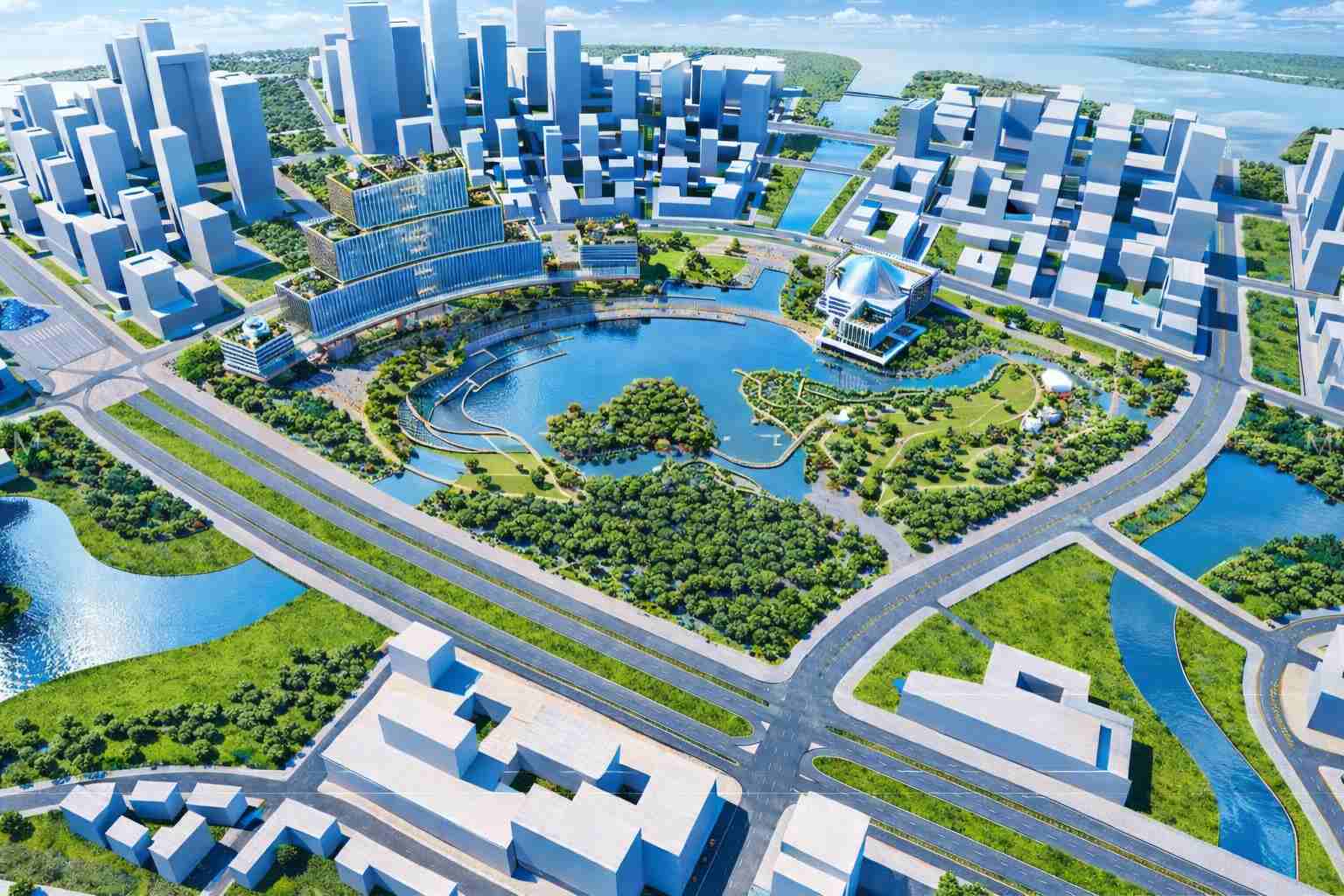 Trung tâm Chính trị - Hành chính mới của TPHCM được thiết kế không gian mở.