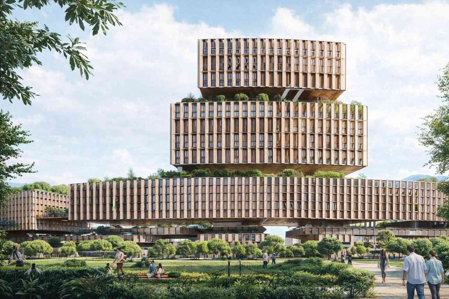 Perspective of the architectural space of the Ho Chi Minh City Political - Administrative Center. Photo: Ho Chi Minh City Architectural Research Center