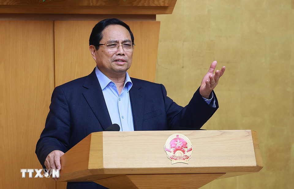 Prime Minister Pham Minh Chinh requested the Government Inspectorate to identify some key points for inspection. Photo: VNA