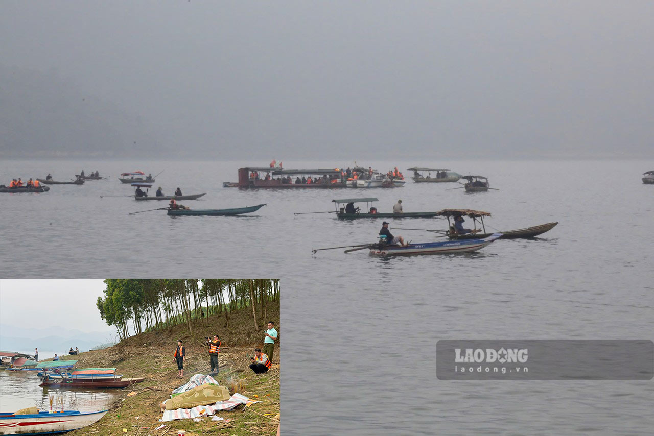 The search for victims on Thac Ba Lake has ended. Photo: Van Duc