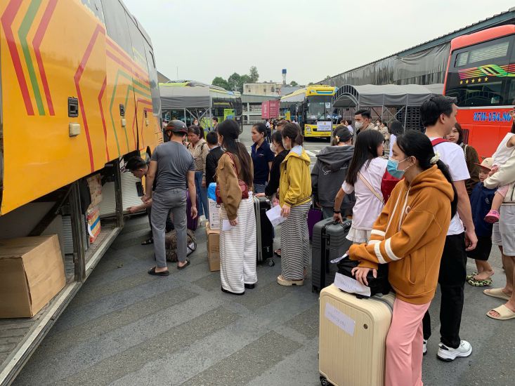 Công ty TNHH Yazaki EDS Việt Nam tổ chức đón công nhân trở lại nhà máy làm việc. Ảnh: CĐCS cung cấp