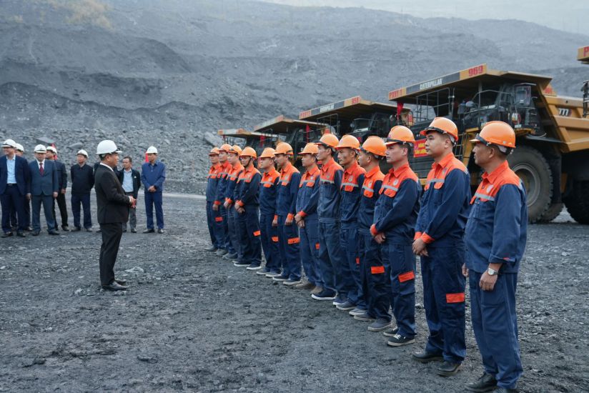 Cao Son Coal Joint Stock Company officially launched production from the 4th day of Tet. Photo: TKV Trade Union