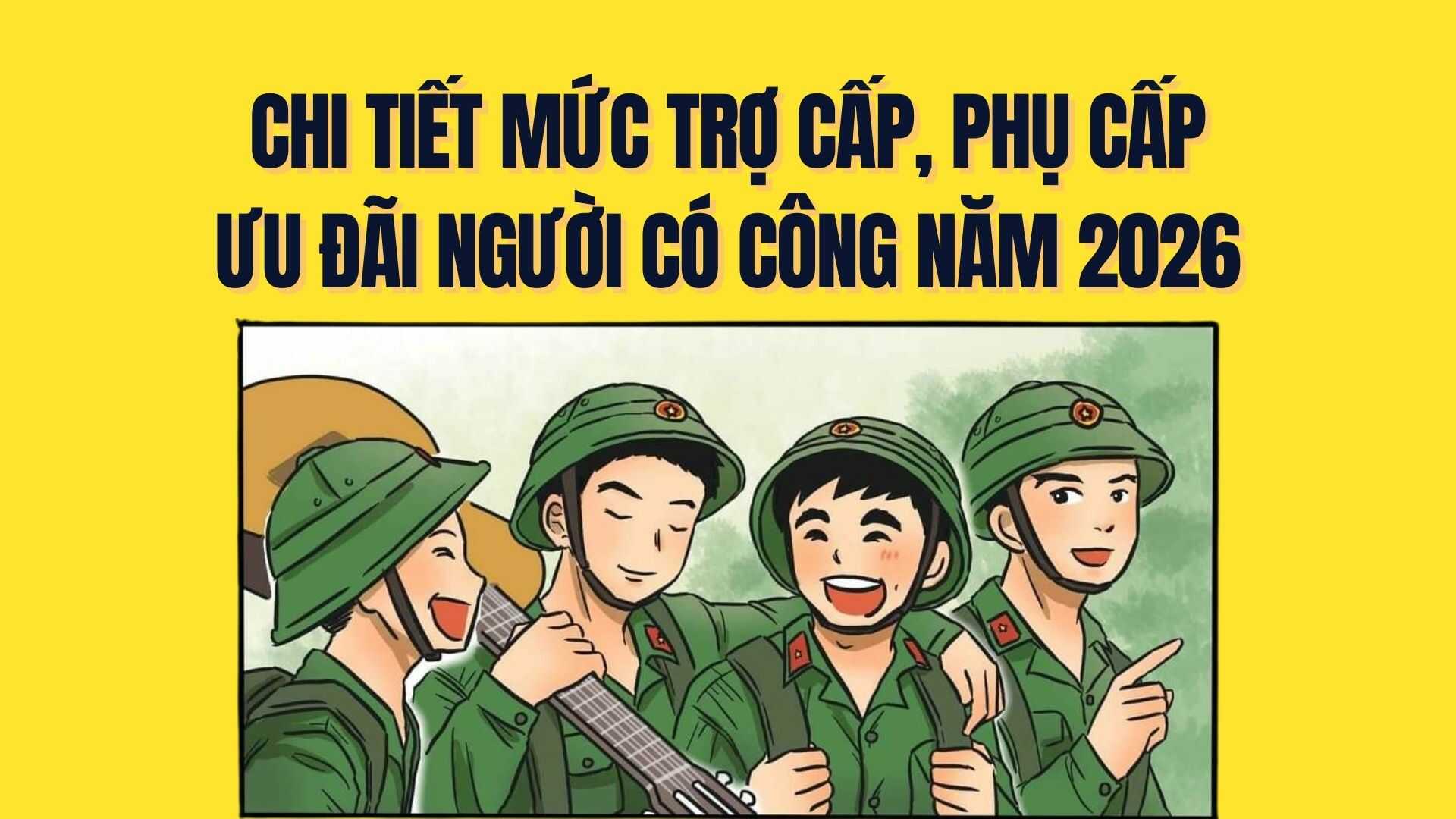 Details of allowances and preferential allowances for people with meritorious services in 2026. Graphics: Tra My