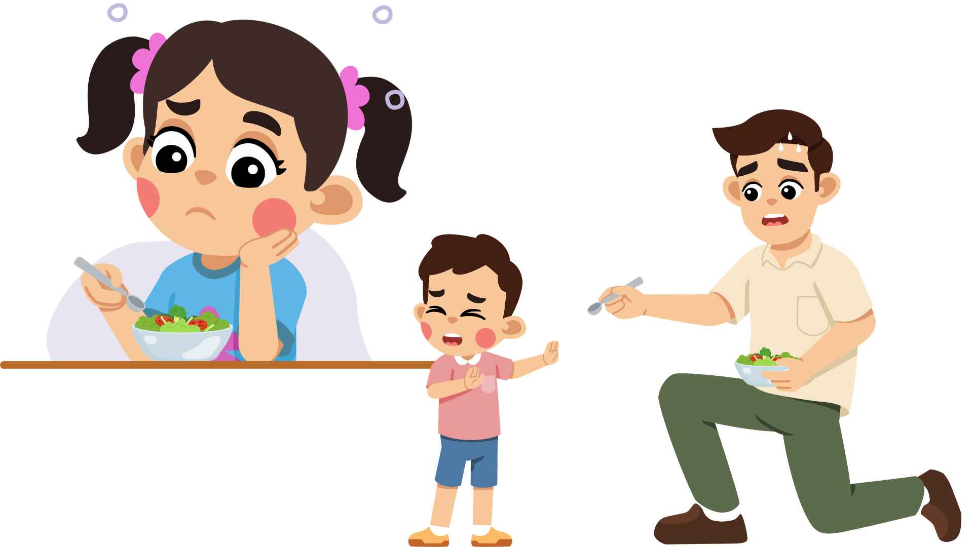 Tired and anorexic children after Tet. Graphic photo: Huong Son