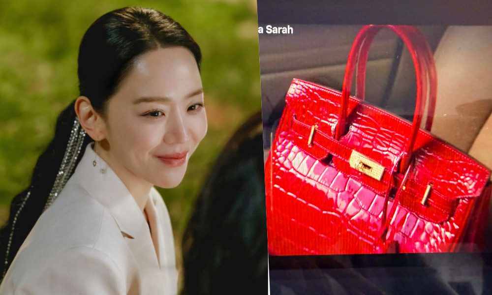 Shin Hye Sun gives a fake bag to a friend in a Netflix hit movie. Photo: Cut from video.