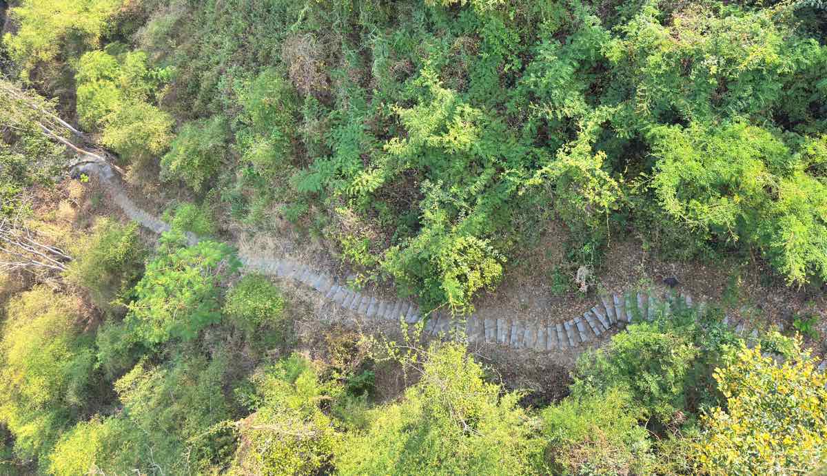 Đường leo núi của các vận động viên. Ảnh: Duy Tuấn