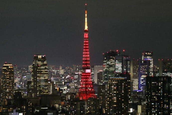 20 passengers were trapped on the Tokyo Skytree tower on the evening of February 22. Photo: Xinhua