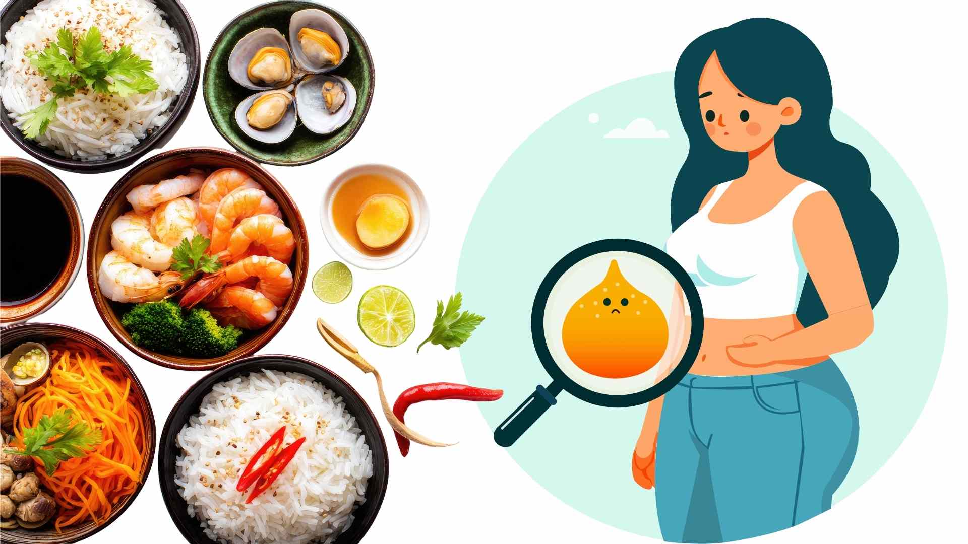 The order of dishes affects blood sugar and belly fat. Graphics: Ha May