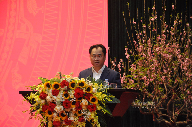 Bí thư Tỉnh ủy Lào Cai Trịnh Việt Hùng cảm ơn sự quan tâm của lãnh đạo Đảng, Nhà nước. Ảnh: Đinh Đại