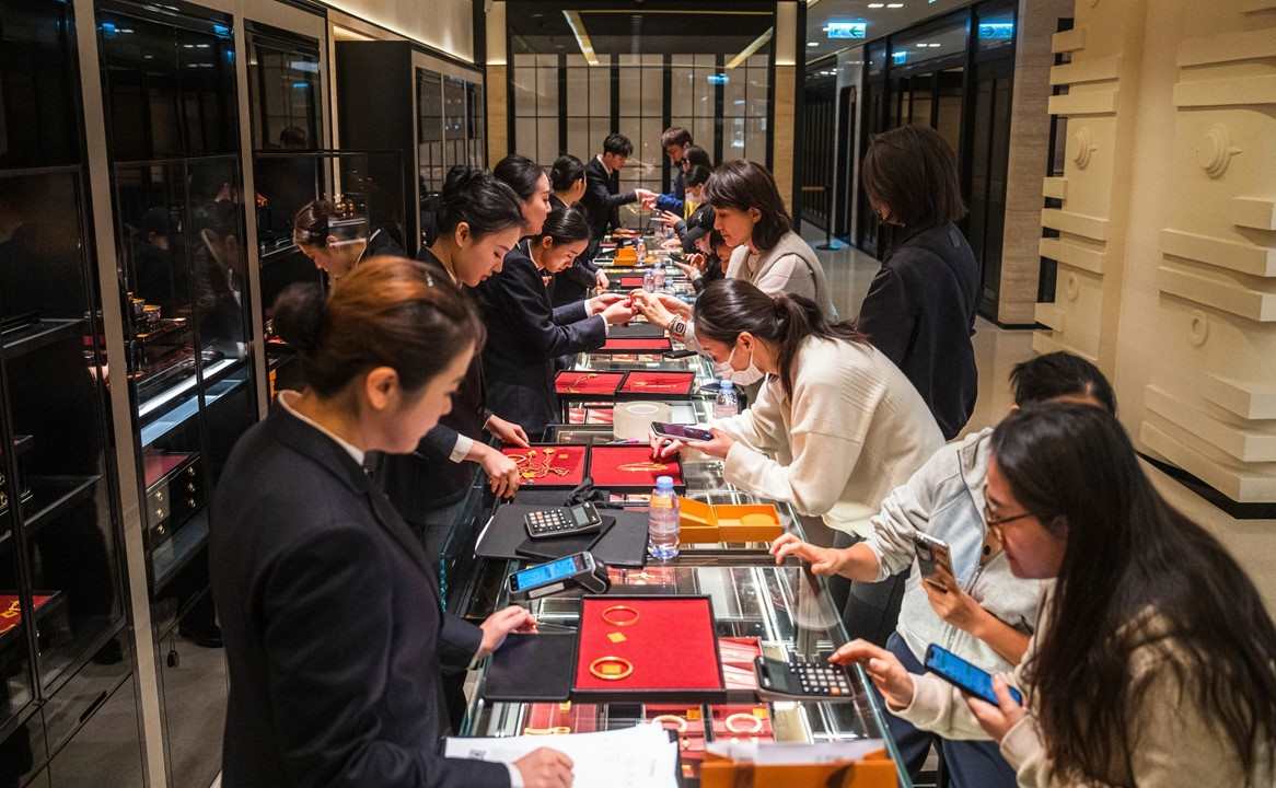 Laopu Gold gold store in Hong Kong (China). Photo: China Media Group