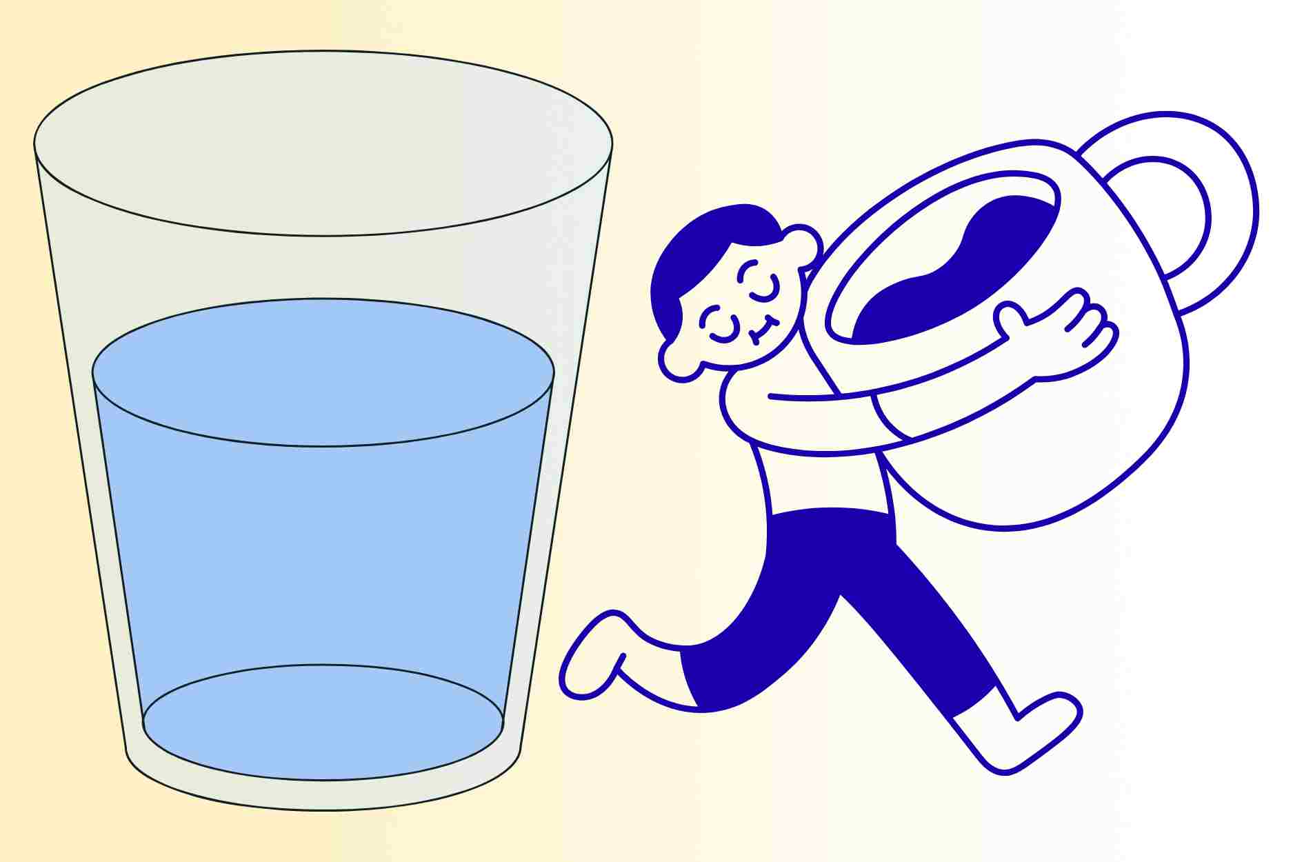 Should start the day with filtered water or coffee