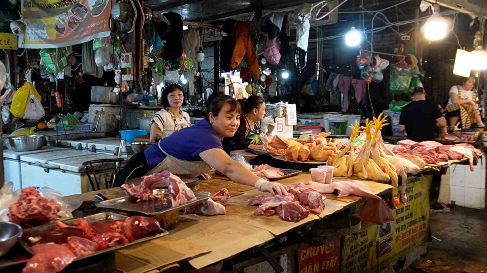 Pork prices have changed upwards compared to before the holiday. Photo: Hanh Thom