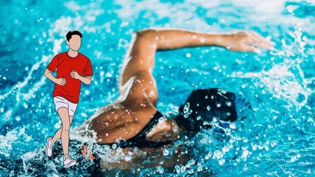 Swimming is an activity that can burn calories effectively. Graphic photo: Huong Son