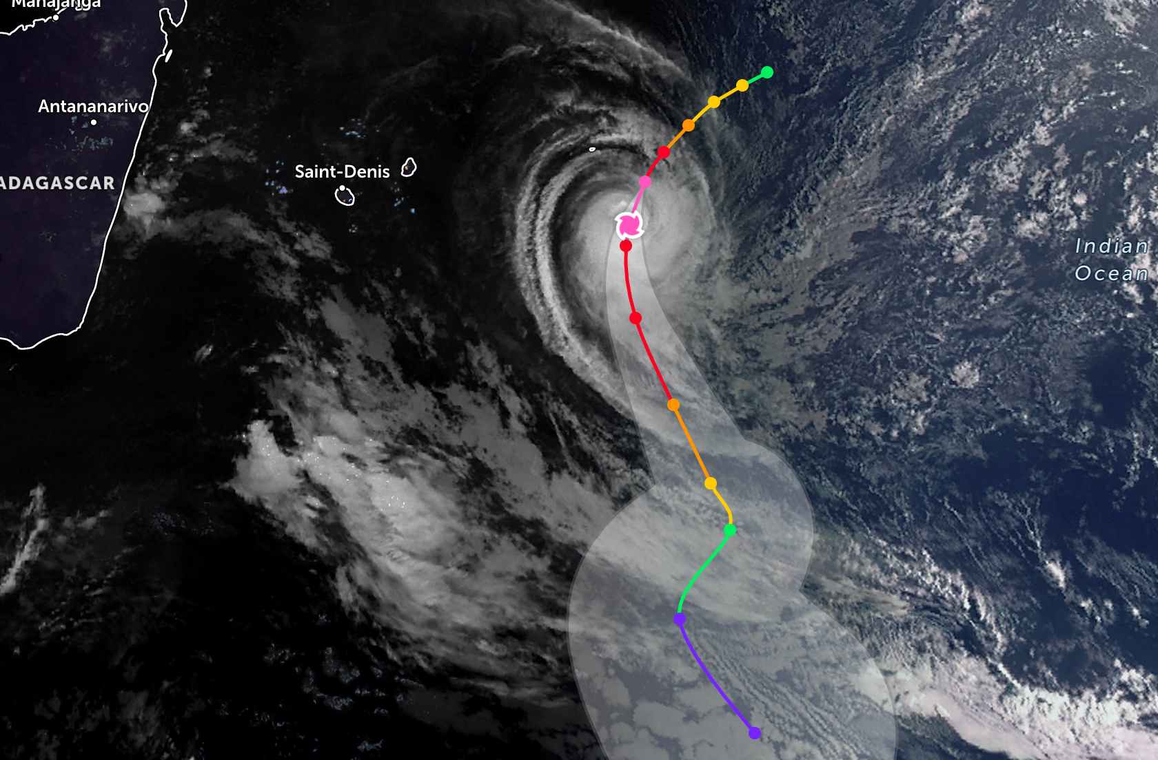 Cập nhật hướng đi của siêu bão trong vài ngày tới. Ảnh: JTWC