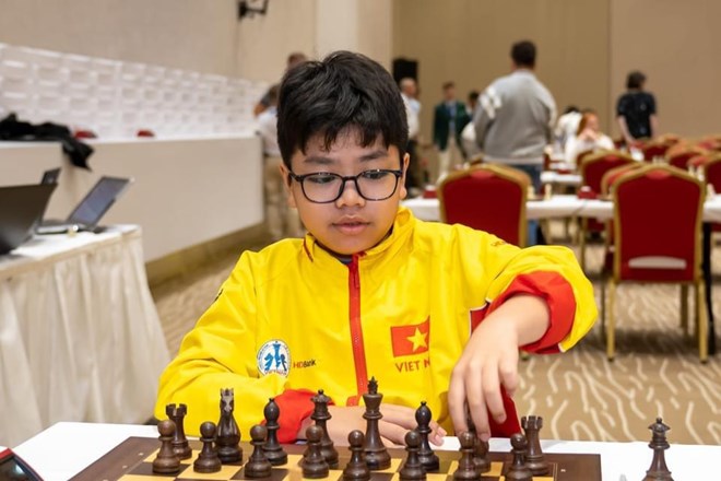 Chess player Dau Khuong Duy. Photo: Anh Bac