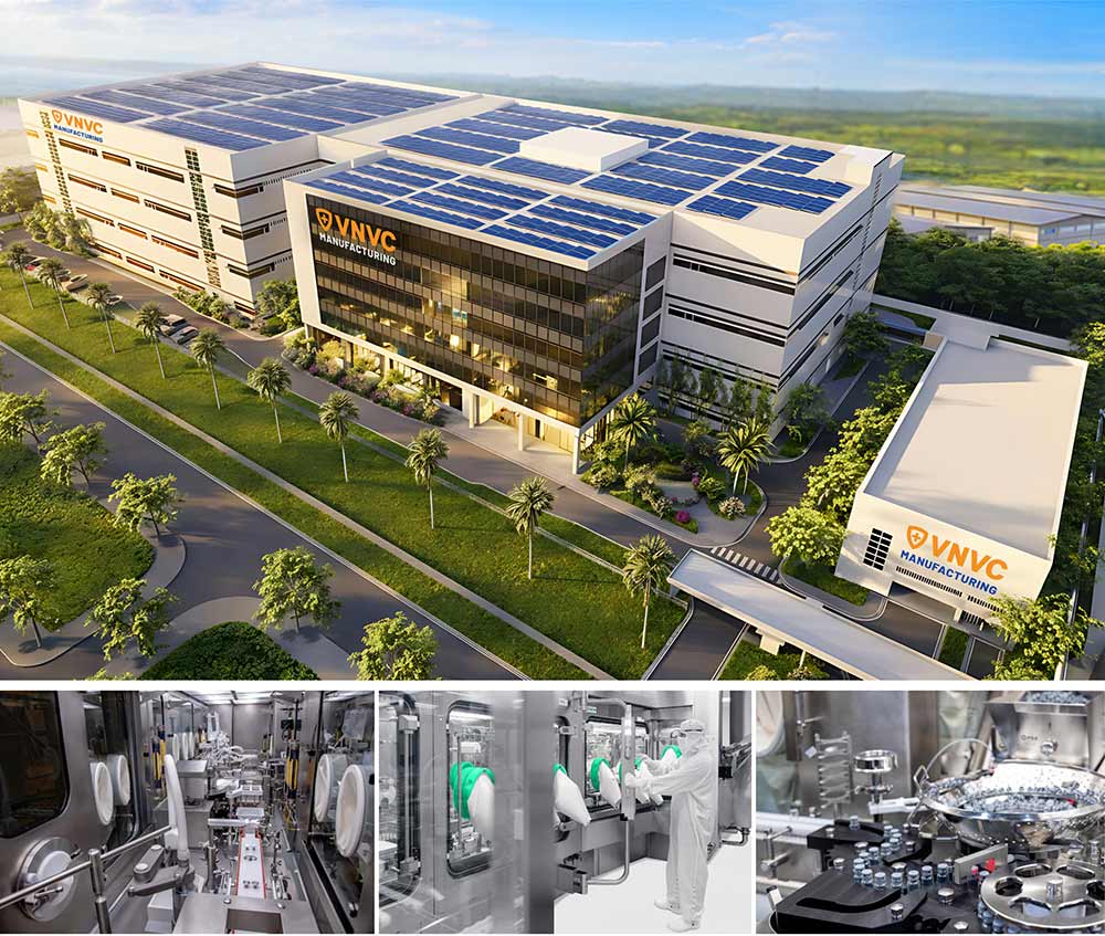 Nhà máy Vaccine và Sinh phẩm VNVC chính thức vào nhóm 20 nhà máy hiện đại nhất thế giới sở hữu công nghệ sản xuất vaccine tương đương các trung tâm hàng đầu toàn cầu. Ảnh: VNVC và Syntegon