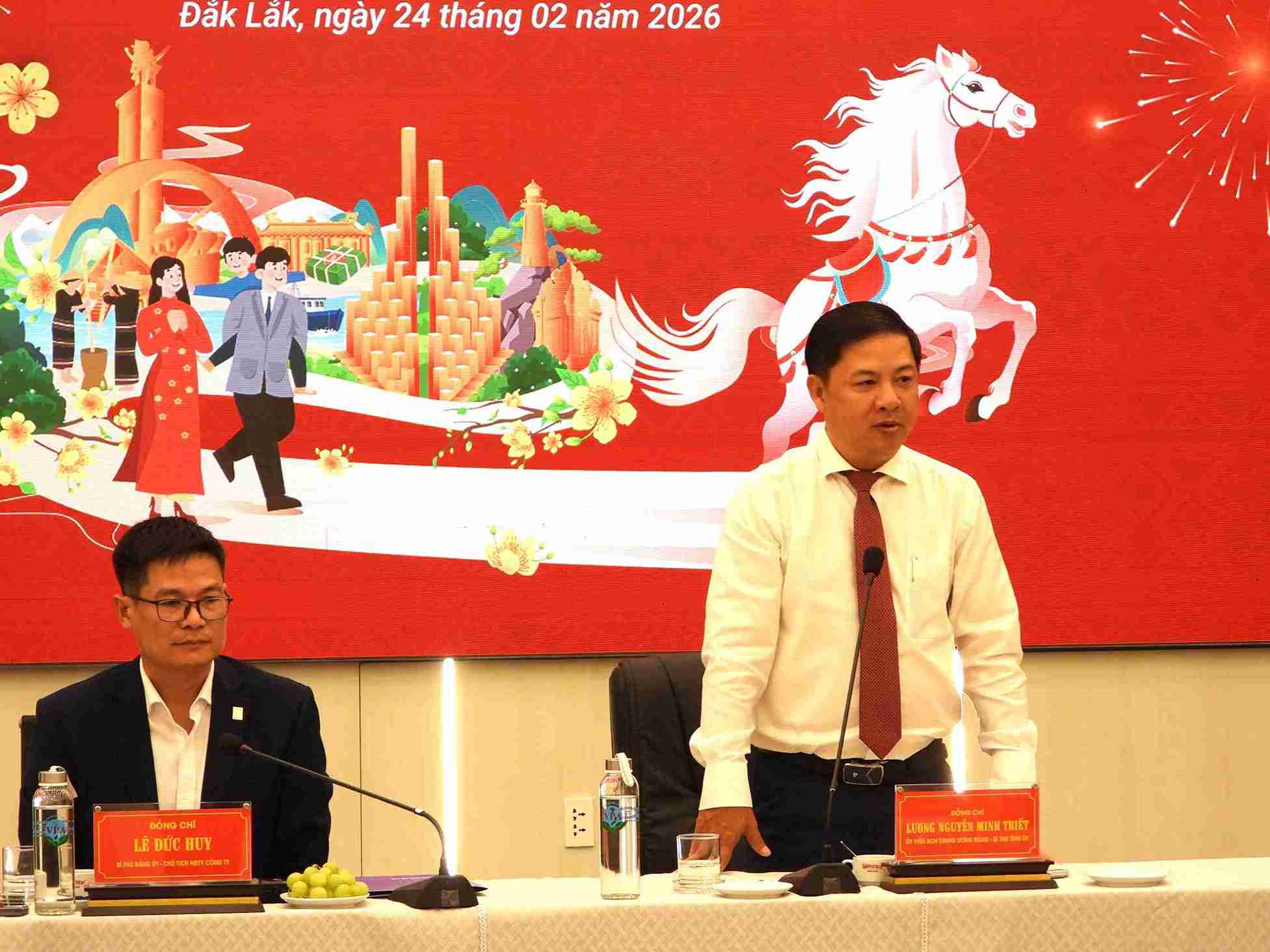 Ông Lương Nguyễn Minh Triết – Ủy viên Trung ương Đảng, Bí thư Tỉnh ủy Đắk Lắk phát biểu. Ảnh: Bảo Trung