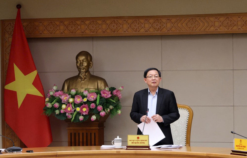Deputy Prime Minister Ho Quoc Dung emphasized that the revised Capital Law stipulates many new, breakthrough policies, assigning more authority to Hanoi. Photo: VGP
