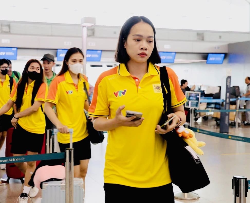VTV Binh Dien Long An team has arrived in Thailand. Photo: VTVBĐLA