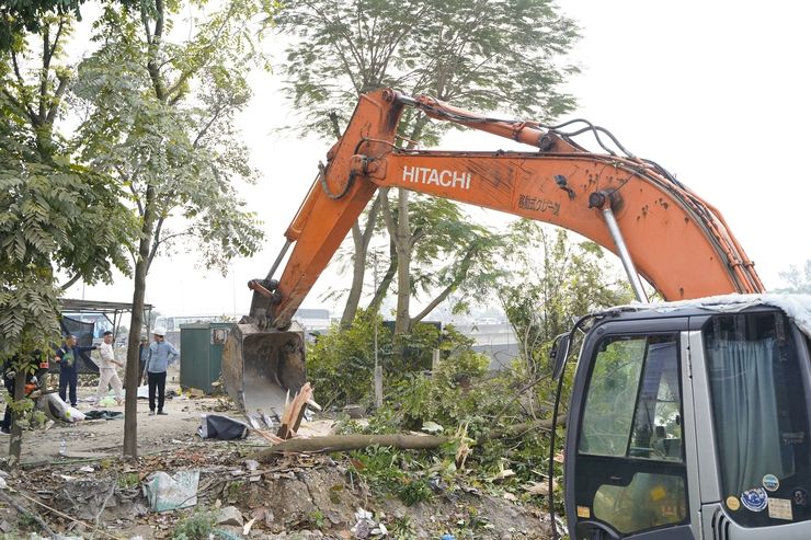 Thời gian qua, Hà Nội xử lý nhiều trường hợp xây dựng công trình trái phép trên đất nông nghiệp. Ảnh: Văn Phú
