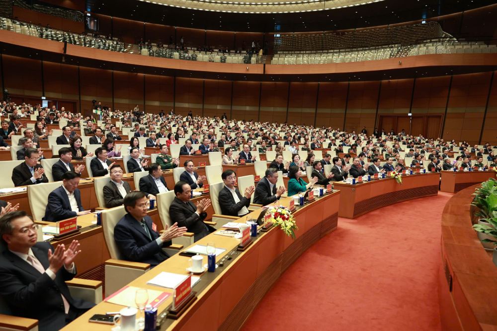 Toàn cảnh Hội nghị quán triệt toàn quốc, sáng 25.2. Ảnh: Hải Nguyễn