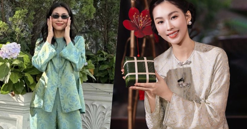 Midu và con dâu tỷ phú Johnathan Hanh Nguyen diện áo bà ba