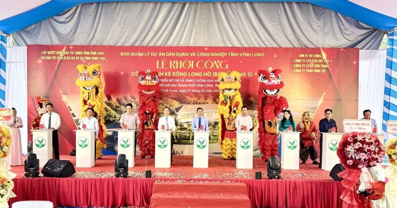 Khởi công dự án kè Long Hồ hơn 224 tỷ đồng