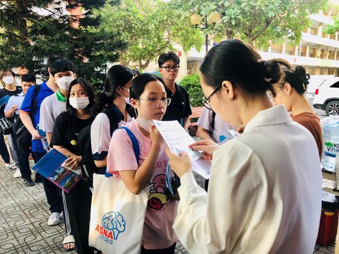 Candidates taking the competency assessment exam of Vietnam National University Ho Chi Minh City in previous years. Photo: Chan Phuc