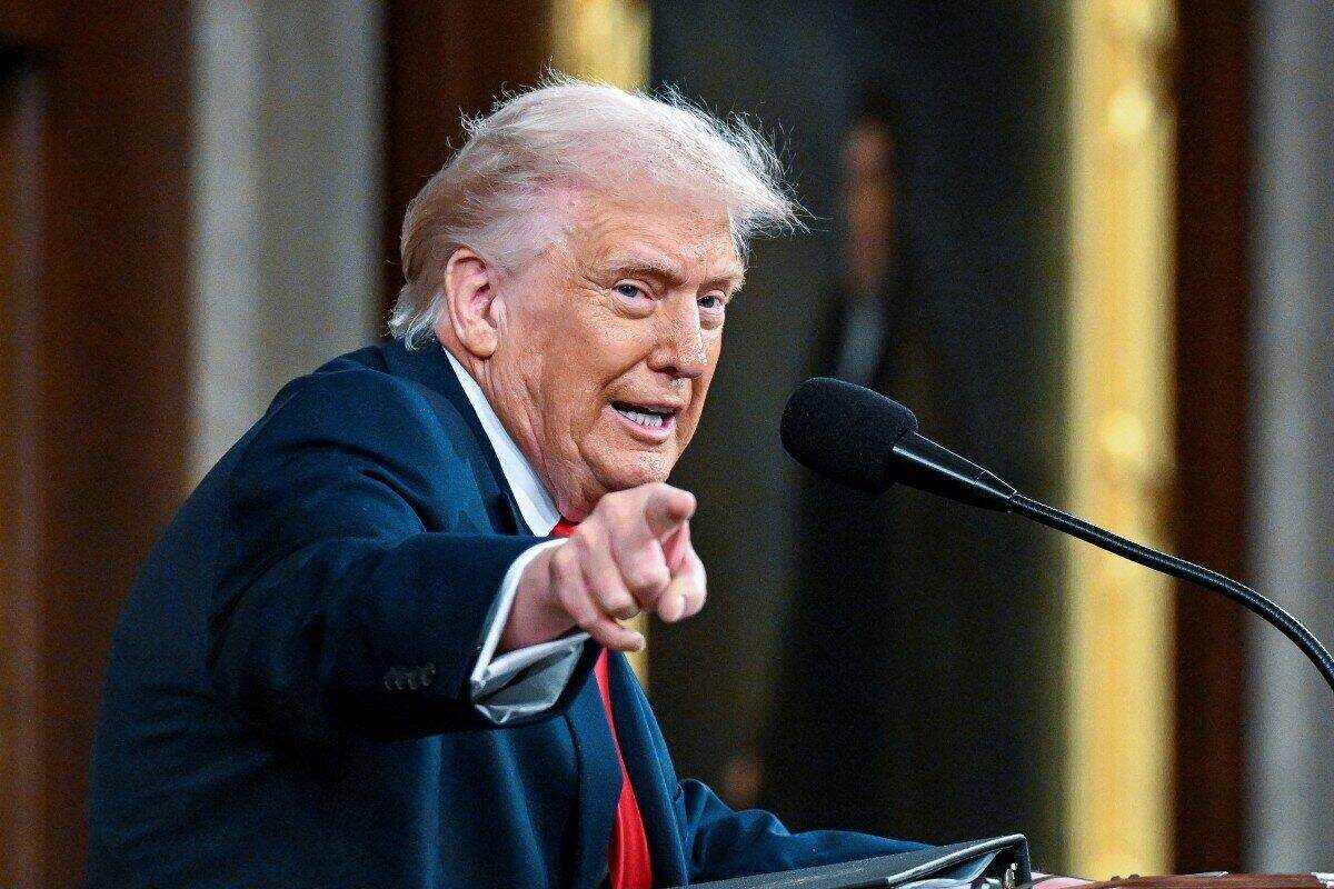 Mr. Trump delivered the State of the Union Address on February 25. Photo: AFP