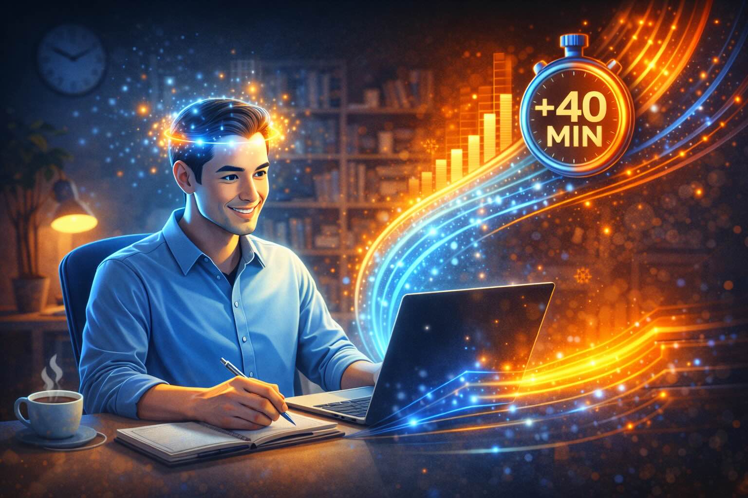 Secrets to help you increase 40 minutes of effective work each day