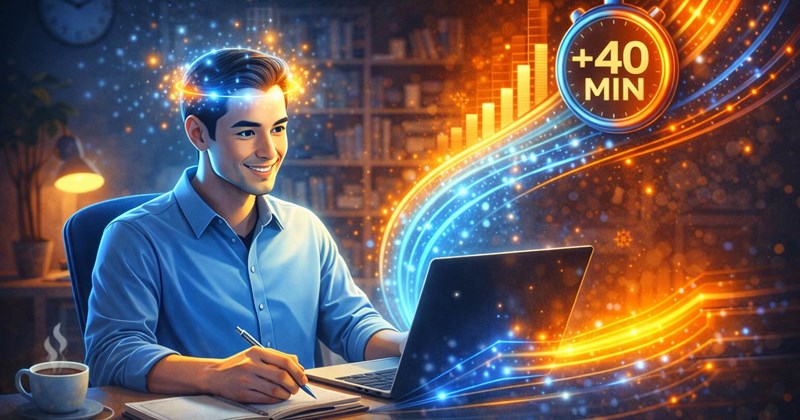 Bí quyết giúp bạn tăng 40 phút làm việc hiệu quả mỗi ngày