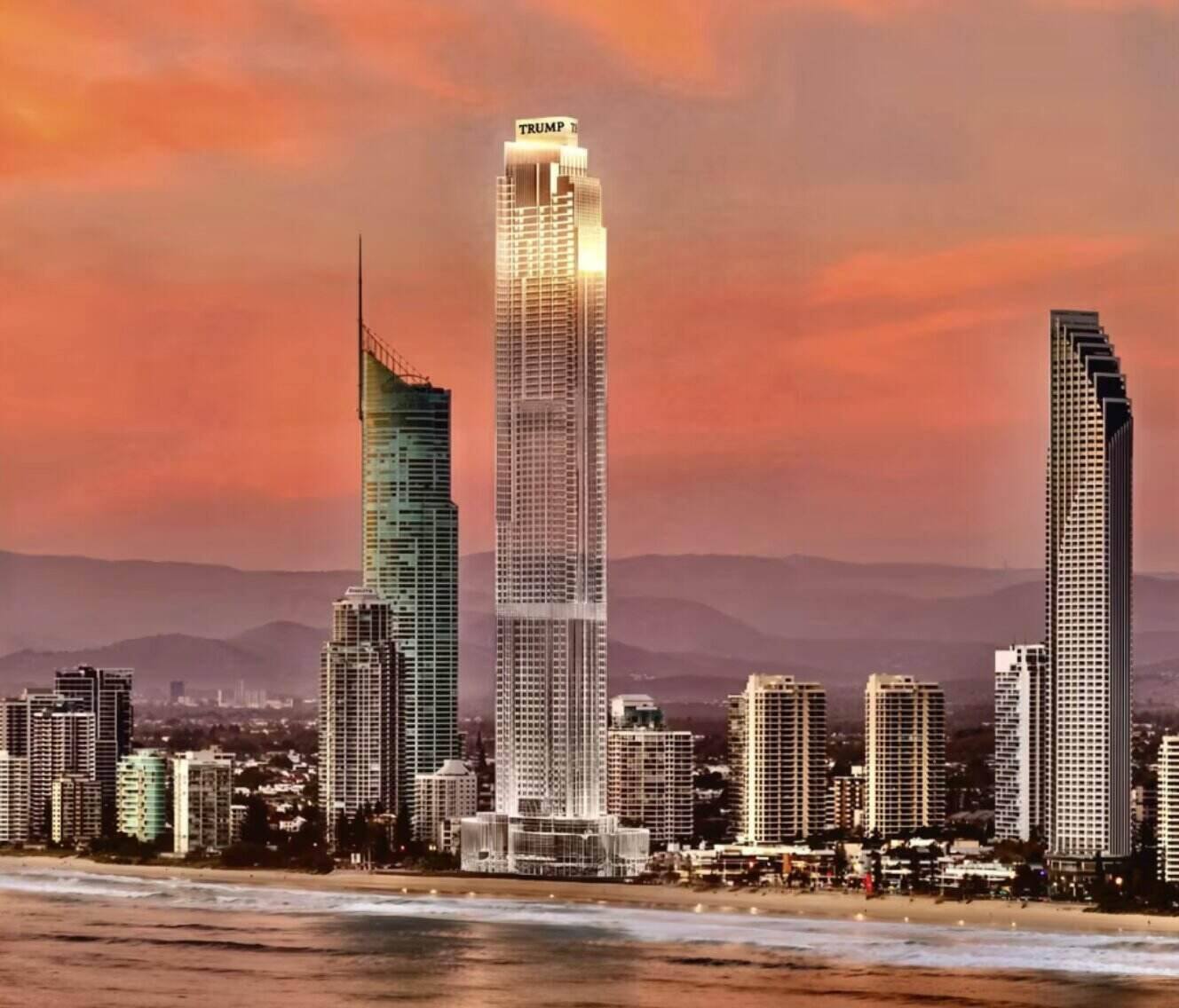 Simulation image of the Trump Tower project in Gold Coast, Australia. Photo: The Trump Organization/Trump Hotels