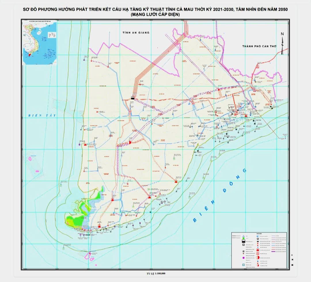Quy hoạch hạ tầng tỉnh Cà Mau đến năm 2050. Ảnh: Nhật Hồ.