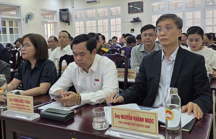 The Vietnam Fatherland Front Committee (VFF) of Da Nang City organized a meeting with candidates for the 16th National Assembly and People's Councils at all levels for the 2026-2031 term. Photo: Nguyen Linh