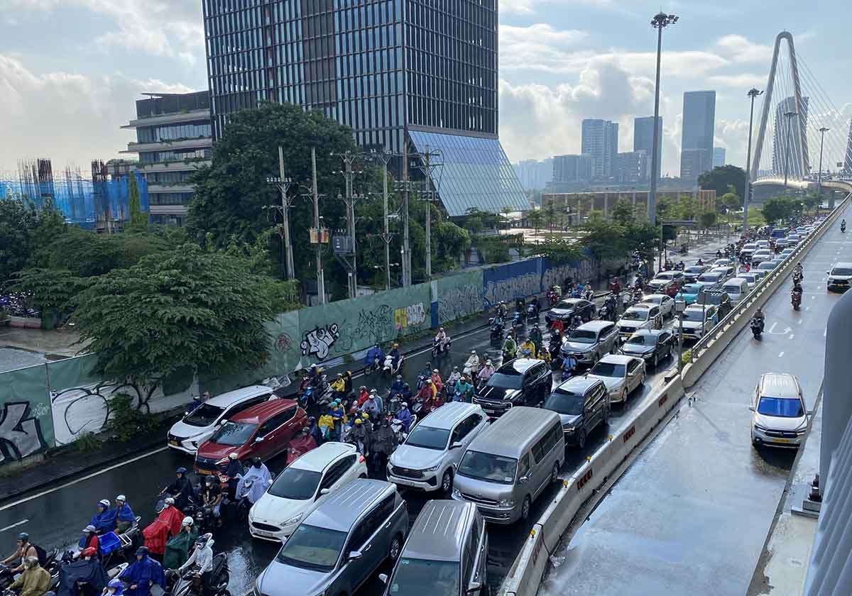 Southern weather today is rainy. Photo: Anh Tu