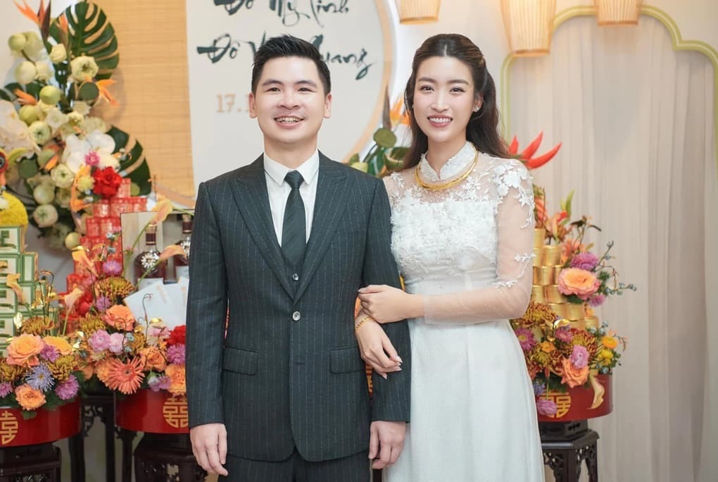 Ông Đỗ Vinh Quang và Hoa hậu Đỗ Mỹ Linh. Ảnh NVCC 