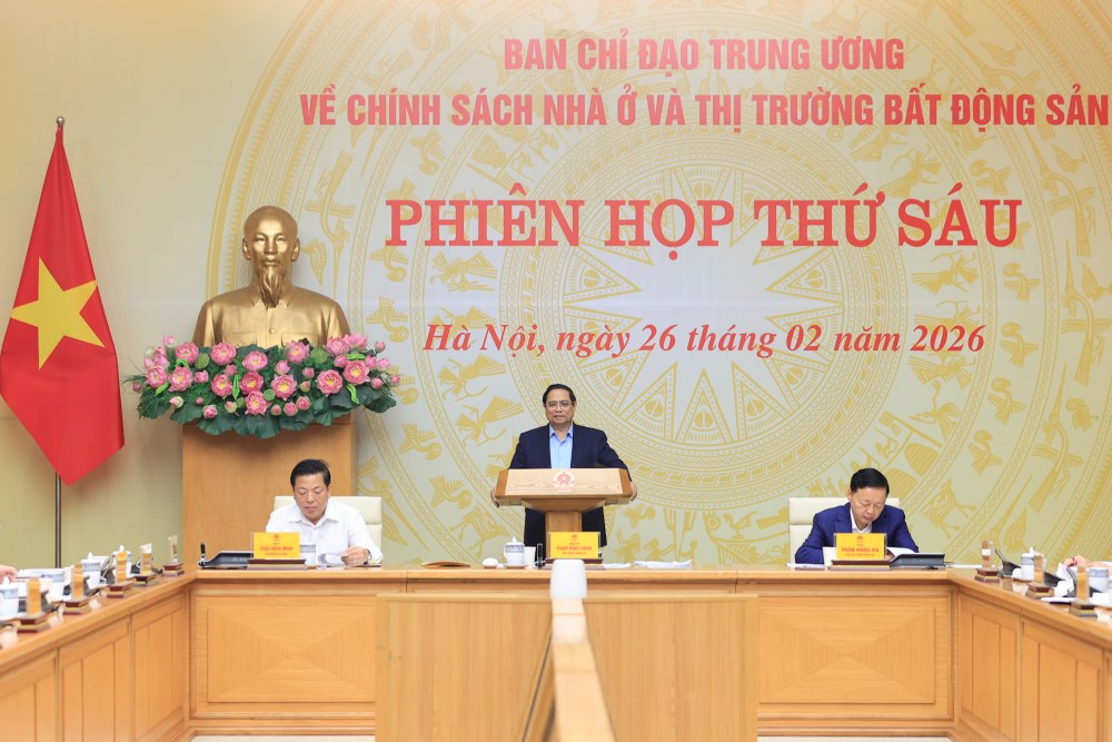 Phiên họp thứ 6 Ban Chỉ đạo Trung ương về chính sách nhà ở và thị trường bất động sản. Ảnh: Nhật Bắc