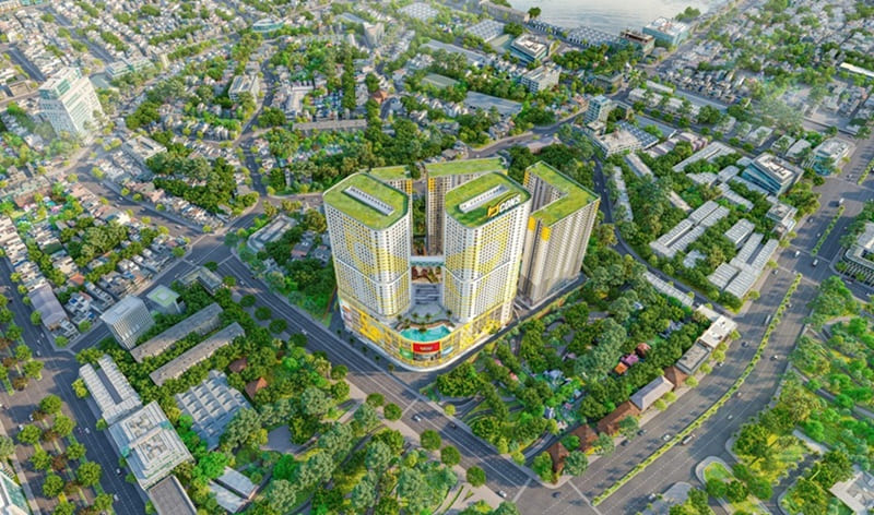 Phối cảnh tổng thể dự án Bcons Center City. Ảnh: Bcons