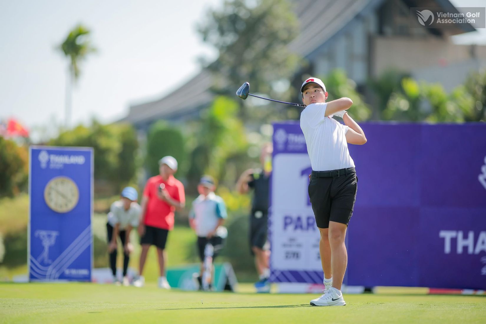 Nguyen Anh Minh competed, leaving valuable results at SEA Games 33. Photo: Vietnam Golf Association - VGA